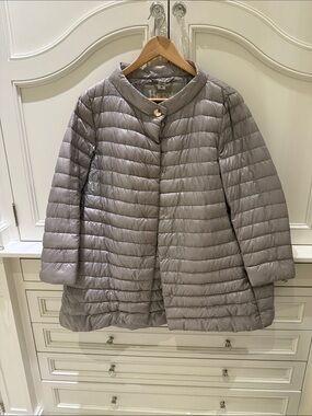 Herno Light Taupe Quilted Puffer Coat